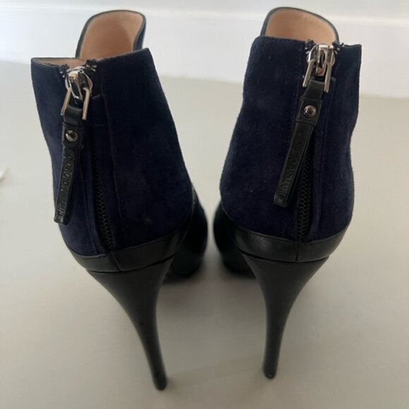 Giorgio Armani Suede Colourblock Pattern Booties - Picture 15 of 16